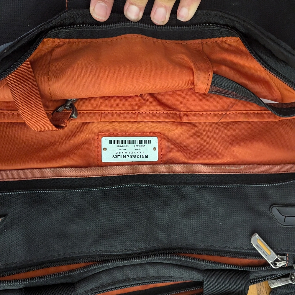 Briggs & Riley Black Briefcase with Orange Interior
